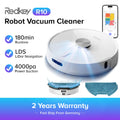 Redkey R10 Saugroboter, LiDAR-Navigation, App-Steuerung, 4000PA Saugkraft, Intelligente Wischfunktion, Boden- und Teppichreiniger (1000W)