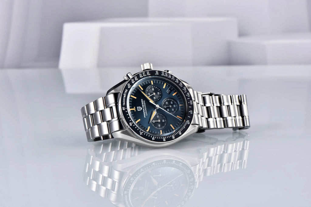 PAGANI DESIGN Orologio da Polso Uomo Quarzo Retrò Cronografo Luna