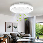 Ventilatore da soffitto con luce LED, telecomando, dimmerabile, 220V, bianco