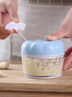 Mini Multifunktionsmixer, Knoblauchhacker, Lebensmittel- und Gemüseschneider, manueller Fleischwolf, Knoblauchpresse für die Küche