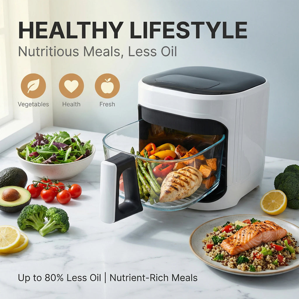 Friggitrice ad Aria Podofo 5L 1350W con Controllo Touch in Vetro