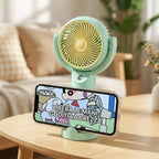 Ventilatore portatile a spruzzo, potente mini ventilatore da tavolo USB, flusso d'aria a 3 velocità, perfetto per casa, ufficio, camera da letto e viaggi all'aperto.