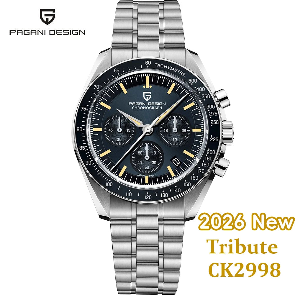 PAGANI DESIGN Orologio da Uomo al Quarzo Cronografo Modello PD-1701 Vetro Zaffiro Impermeabile 100M