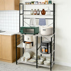 Kitchen shelf, free-standing shelf with 6 shelves, 40 x 86 x 167 cm, microwave shelf, for microwave, coffee machine and spices