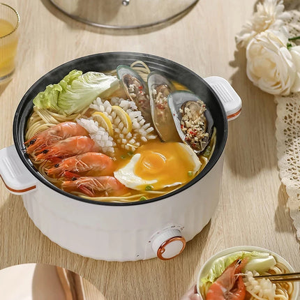Portable Multifunction Electric Cooker Hot Pot Double Layer Household Mini Non-Stick Pots for Kitchen and Home Appliances