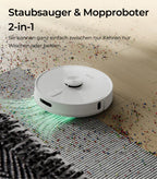 Redkey R10 Saugroboter, LiDAR-Navigation, App-Steuerung, 4000PA Saugkraft, Intelligente Wischfunktion, Boden- und Teppichreiniger (1000W)