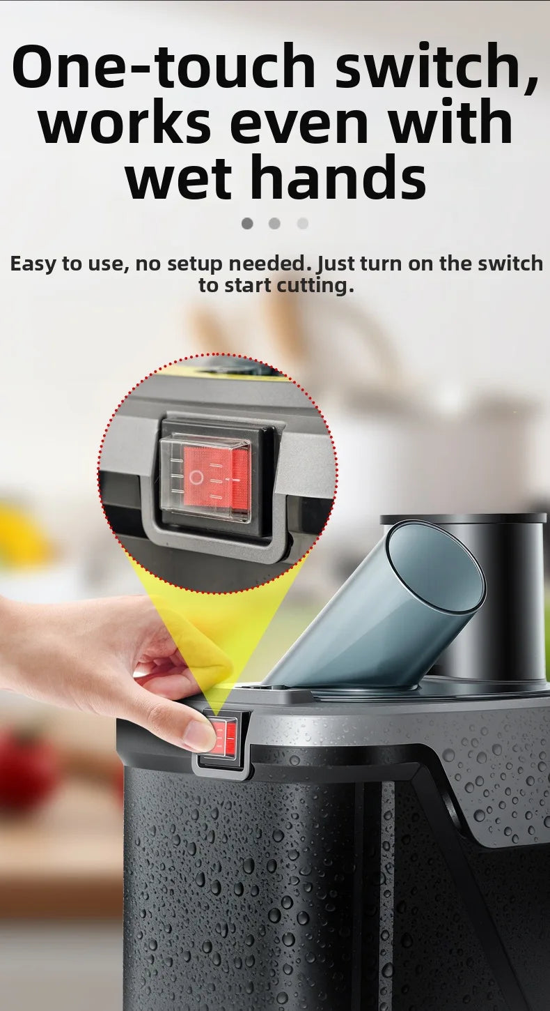 4-in-1 Elektrischer Gemüseschneider, Automatischer Küchenroboter, Kleines Haushaltsgerät zum Kochen, Hochleistungs-Fleischwolf für Zuhause