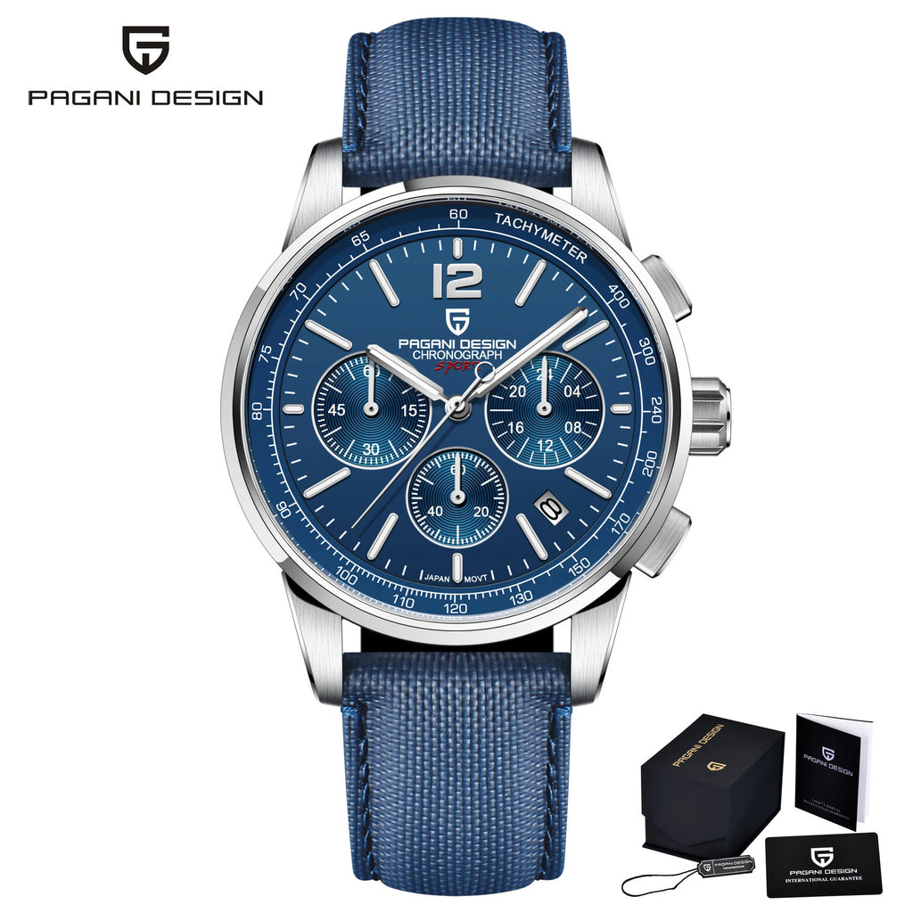 PAGANI DESIGN Orologio da Polso Uomo Quarzo VK63 41mm Vetro Zaffiro 10 Bar