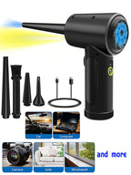 Kabelloser Luftentstauber 50000RPM Tragbar mit LED-Licht zur Reinigung von PCs, Tastaturen, Laptops und Elektronik