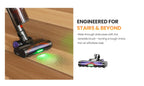 Erabros EV5 550W 70KPA Cordless Vacuum Cleaner with Ultra-Strong Suction Power, 80 Minutes Runtime, Smart Handheld Vacuum with 4 Modes