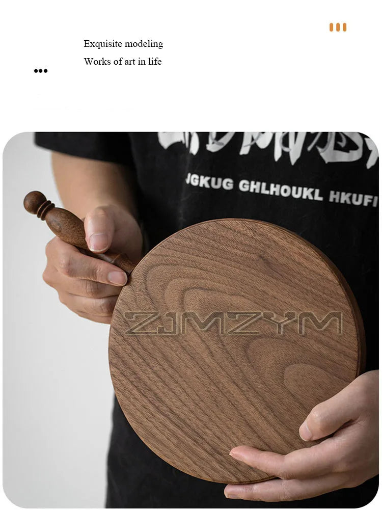 Französisches Vintage-Schneidebrett Handgefertigtes Premium-Schneidebrett aus schwarzem Walnussholz mit natürlicher Maserung Strapazierfähig, poliert, glatt, keine rauen Kanten
