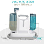 450W Tragbarer Polsterreiniger, Multifunktions-Teppich- und Sofareinigungsmaschine mit 10KPA Saugkraft, Doppeltem Wassertank, Geräuscharm ≤82dB, Nasssauger zur Entfernung von Mi