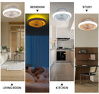 Ventilatore da Soffitto Intelligente con Luci a 360° °   Lampada Ventilatore Moderna Girevole con Controllo Remoto APP, Dimmerabile, 6 Velocità del Vento, Flusso d'Aria Reversibile per Interni