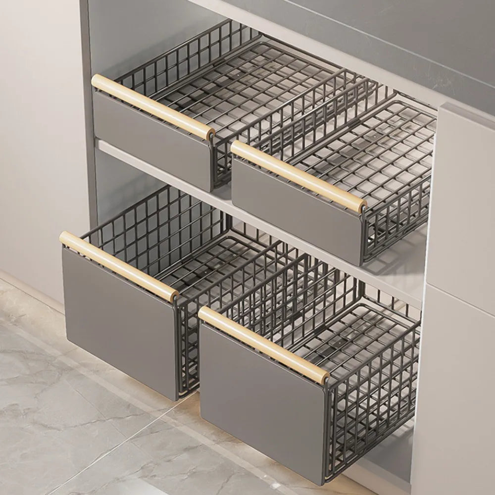 2/1 Pezzi Scaffale Estraibile da Cucina, Organizzatore per Armadietto, Cassetto Scorrevole, Scaffali Porta Spezie, Organizzatore Sottolavello