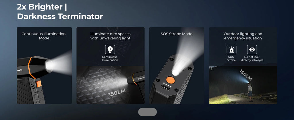 300000 giri/min aspirapolvere LED magnetico elettrico spolverino compresso 2-in-1 ventilatore d'aria e aspirazione per computer, tastiera portatile, pulizia della fotocamera