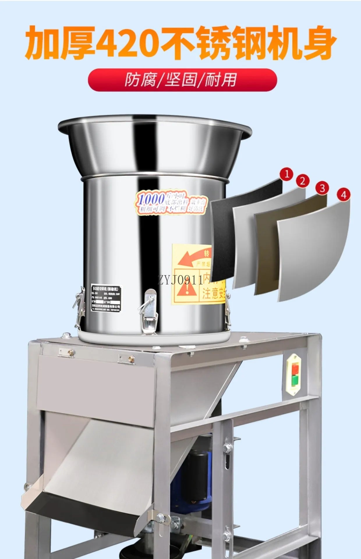 Multifunktionaler Haushalts-Gemüsehacker, Gemüseschneider aus Edelstahl, Gemüsehacker für Paprika