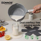 DONNOR 13Psc Set di pentole e padelle Set di pentole antiaderenti Pentole a induzione in granito Set da cucina antiaderente con padelle JT447