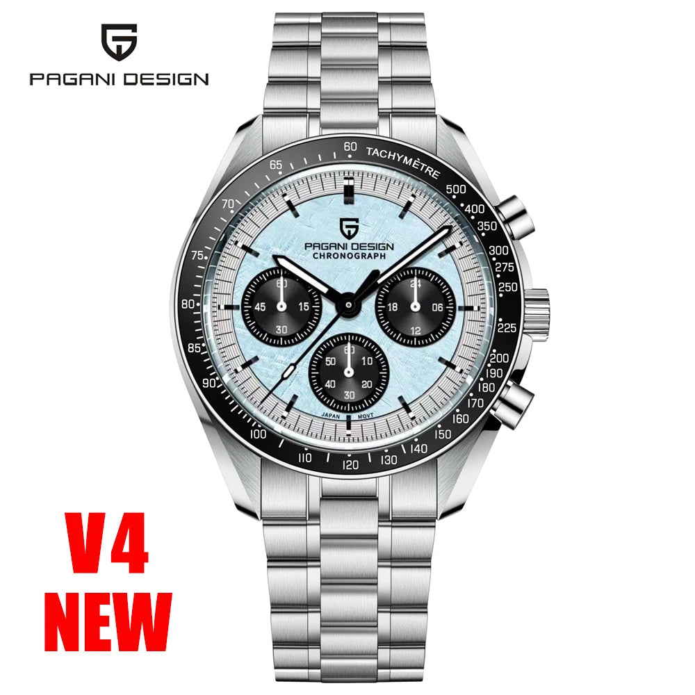 Nuovo Orologio PAGANI DESIGN Moon 2026, Orologio al Quarzo di Lusso alla Moda per Uomo, Cronografo Sportivo in Acciaio Inossidabile