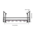 Scaffale portaoggetti a parete in metallo, portabottiglie da Bar, supporto per cucina ristorante bagno