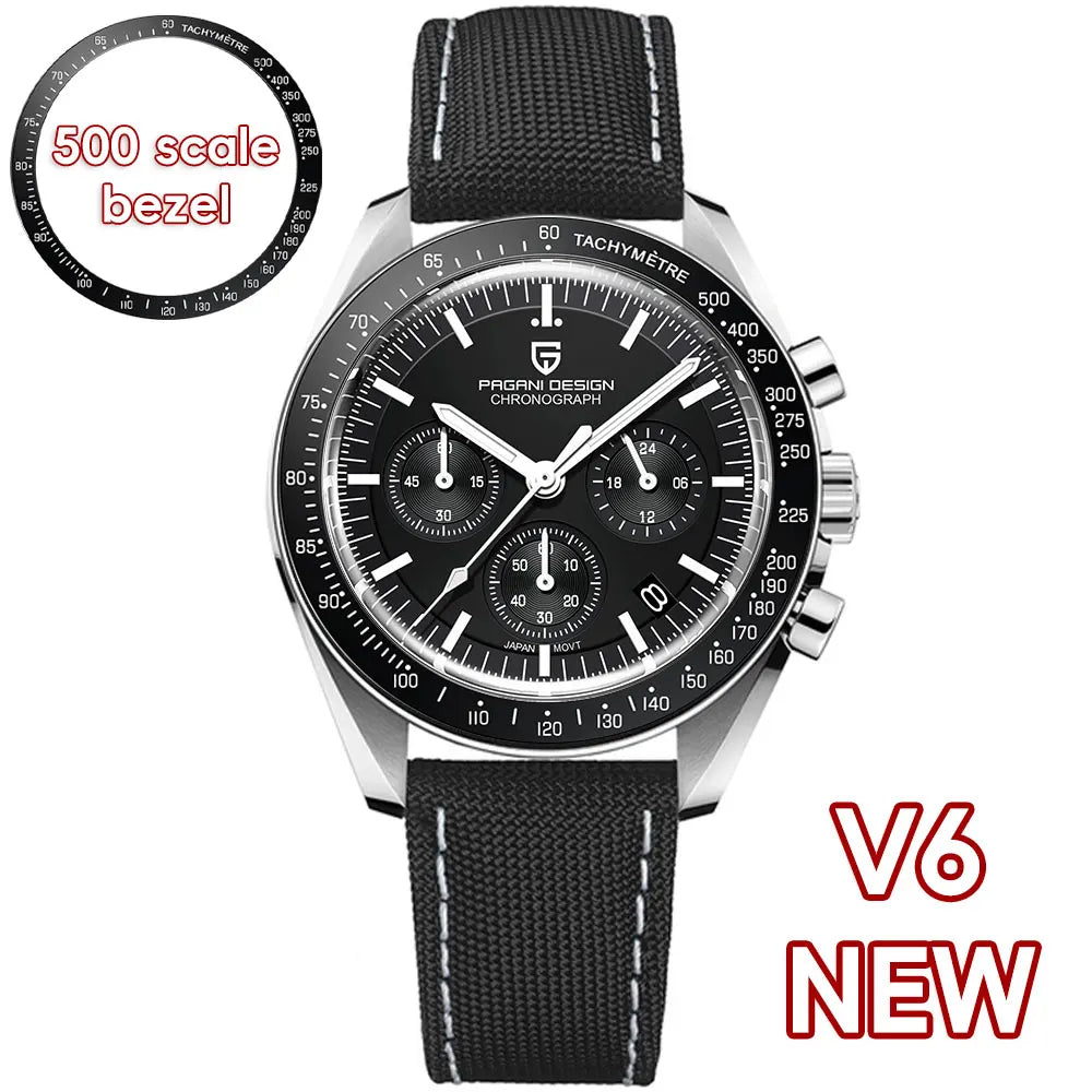 Nuovo Orologio PAGANI DESIGN Moon 2026, Orologio al Quarzo di Lusso alla Moda per Uomo, Cronografo Sportivo in Acciaio Inossidabile