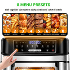 Friggitrice ad aria calda 12 litri EMPHSISM KDF-5512DTW con doppia camera regolabile e 8 programmi