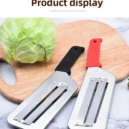 Affettatrice per Verdure in Acciaio Inox, Utensile Multifunzione per Tagliare e Sminuzzare Cavolo, Lattuga, Carote e Cipolle per Preparazione in Cucina