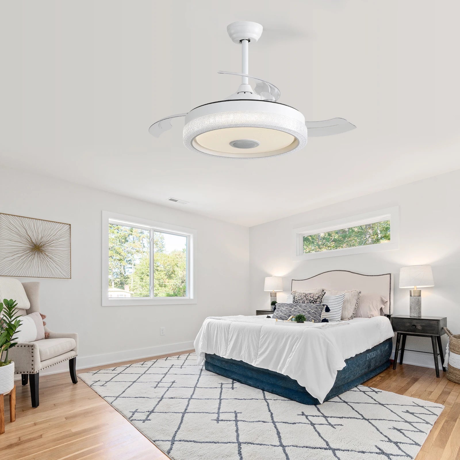 Ventilatore da soffitto 42 pollici con luce LED e telecomando