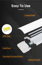 Luci a led Lampada da cucina sotto l'armadio A85-220V 10w 20w Tubo a led super luminoso con linea di interruttori da 1,8 m per lampade da interno per la camera da letto di casa