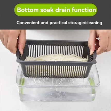 16-in-1 Multifunction Vegetable Chopper with Handle Food Grater Egg Liquid Separator Peeler Vegetable Slicer Dicer Kitchen Cutter