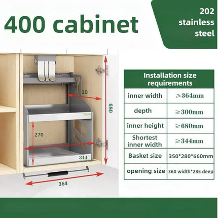 Space-Saving Pull-Down Shelf, Wall-Mounted Retractable Cabinet, Organizer Shelf, Kitchen Spice Racks, Multifunctional Kitchen Furniture