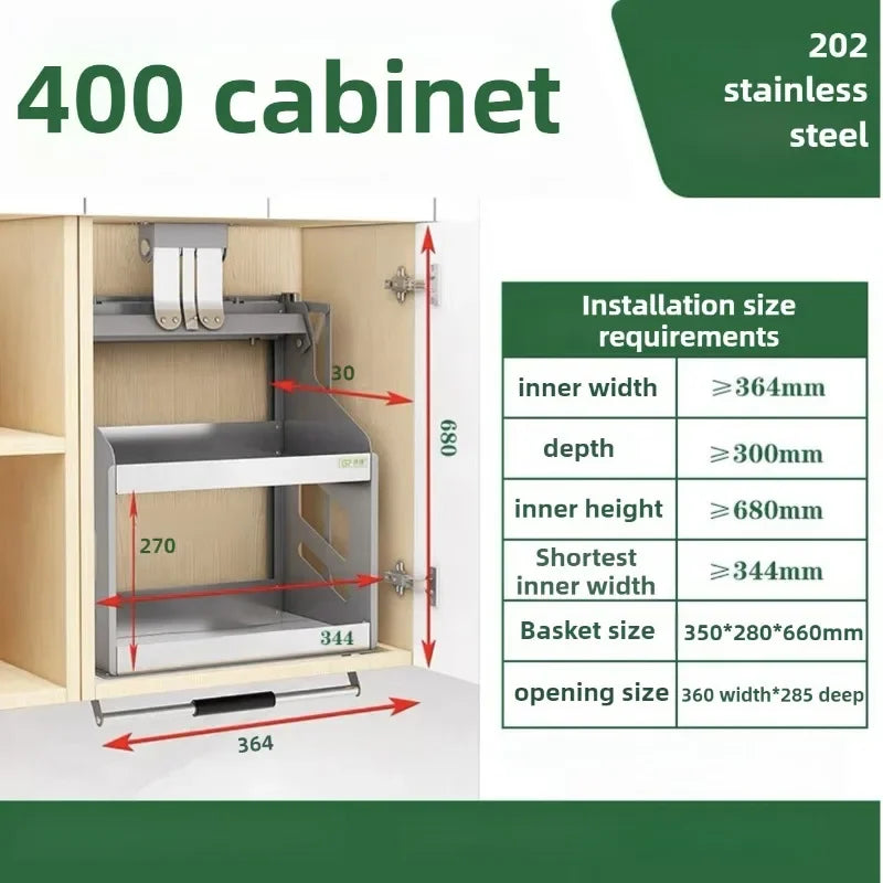 Scaffale Sollevabile Salvaspazio, Armadietto a Muro Estraibile, Scaffale Organizzatore, Scaffali Porta Spezie da Cucina, Mobili Multifunzionali per Cucina
