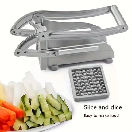 Set di 1 Utensile da Cucina in Acciaio Inox: Taglia Frutta, Taglia Verdure, Taglia Patatine Fritte, Affettatrice per Patate, Tritatutto