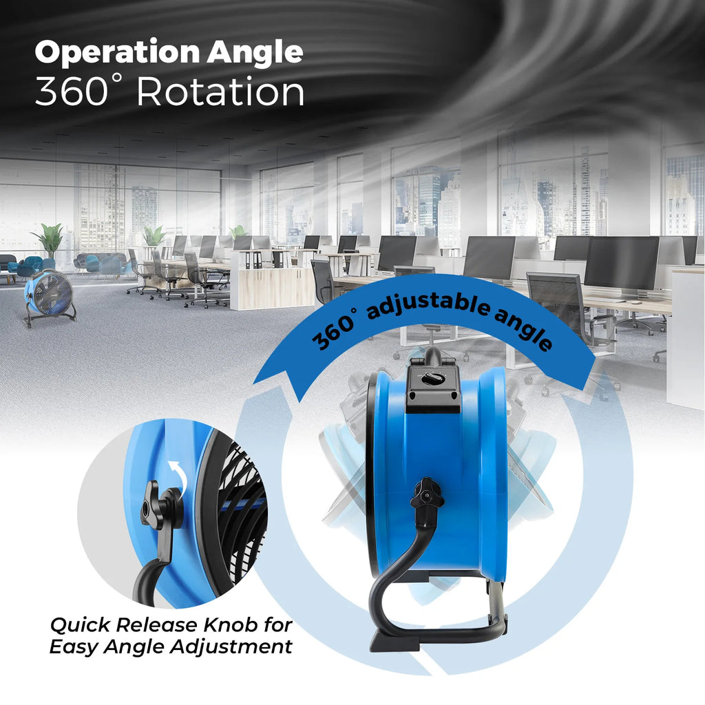 XPower FC-300 Ventilatore Industriale ad Alta Prestazione per Tutta la Stanza, Circolatore d'Aria, Ventilatore da Pavimento Multiuso a Velocità Variabile