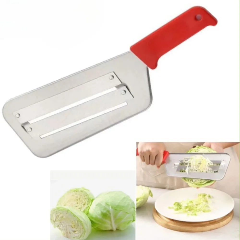 Edelstahl-Gemüseschneider, Multifunktionswerkzeug zum Schneiden und Zerkleinern von Kohl, Salat, Karotten und Zwiebeln zur Küchenvorbereitung