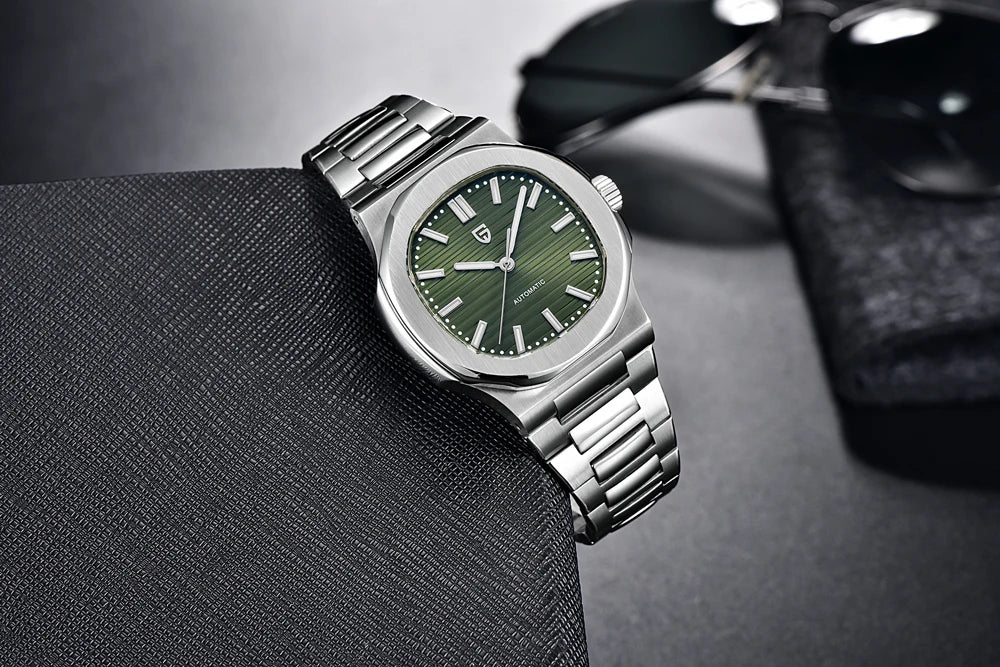 PAGANI DESIGN 2026 Neue Herren Luxus-Automatikuhr, mechanische Armbanduhr aus Edelstahl mit Saphirglas, 40MM Tonneau-Zifferblatt