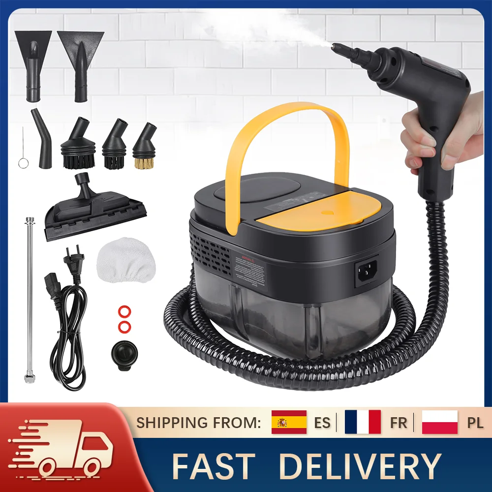 2500 W Handdampfreiniger, 3 bar Druck 100 ℃ Hochtemperatursterilisation 3-Gang 1600 ml Tank für die Reinigung von Küchenböden zu Hause