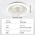 360 °   Ventilatore da Soffitto Rotante con Luce 220V, Dimmerabile Intelligente, 6 Velocità, Ventilatore Elettrico Decorativo per Casa, Camera da Letto, Balcone