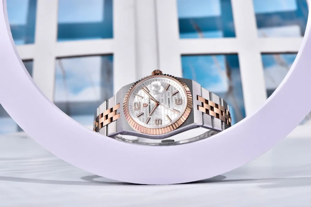 PAGANI DESIGN Orologio da Polso Meccanico Uomo Modello PD-YS027 Acciaio Inossidabile Vetro Zaffiro