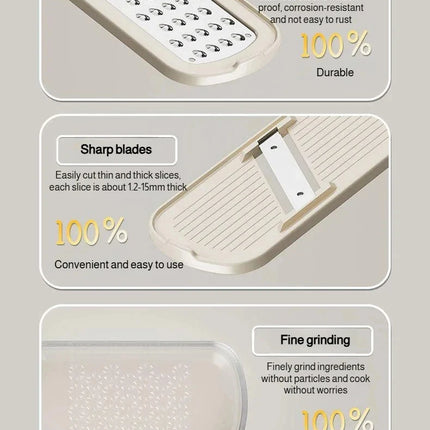 Tritatutto per verdure 3 in 1, utensile da cucina multifunzionale, per pomodoro, carota, formaggio, cipolla, affettatrice portatile, grattugia