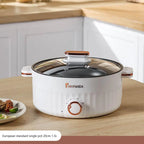 Tragbarer Multifunktions-Elektroherd Zweischichtiger Hot Pot für den Haushalt Antihaftbeschichteter Mini-Kochtopf für Küche und Haushaltsgeräte