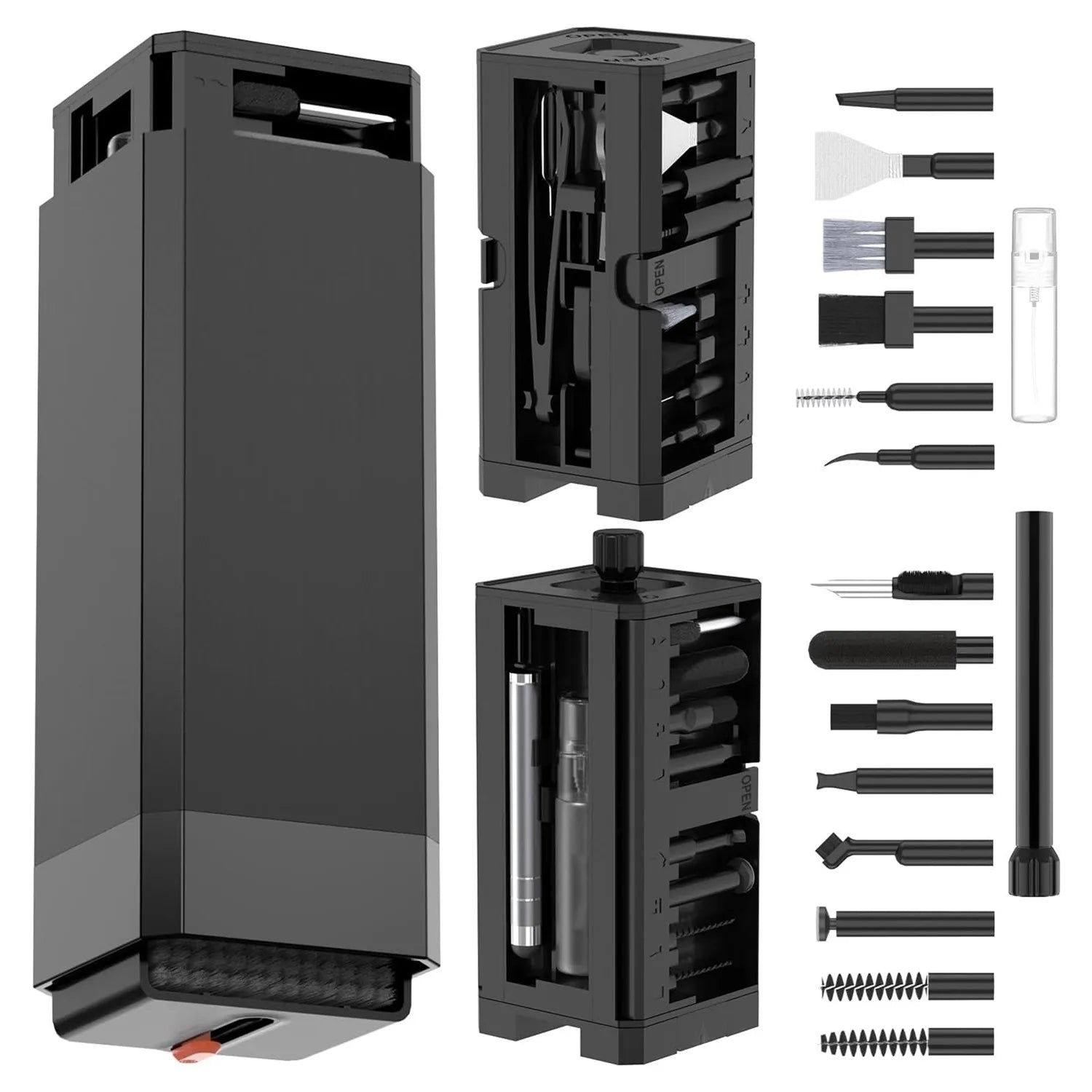 20/32 in 1 Multifunktionales Tiefenreinigungsset für iPhone-Anschlüsse, AirPods, Tastatur und Key-Cap-Entferner – Präzisionswerkzeuge