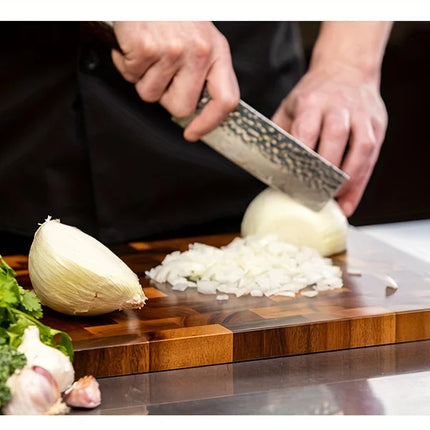 1 Large Wood Board: Heavy-duty wood grain cutting board, large leaf camellia tree wood for meat, cheese, vegetables, bread