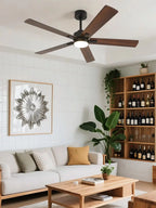 Ventilatore da Soffitto 52'' per Piccoli Ambienti: Ventilatori da Soffitto Moderni con Luce e Telecomando - Motore DC Reversibile Silenzioso Dimmerabile con 6 Velocità