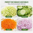 Affettatrice per Verdure in Acciaio Inox, Utensile Multifunzione per Tagliare e Sminuzzare Cavolo, Lattuga, Carote e Cipolle per Preparazione in Cucina