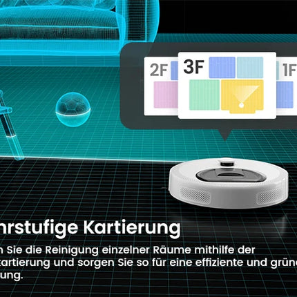 LEFANT M330 Pro M330S Robot Vacuum Cleaner with Mapping, dToF Navigation, PSD Obstacle Avoidance System, 5000Pa Suction, Alexa/APP/WiFi