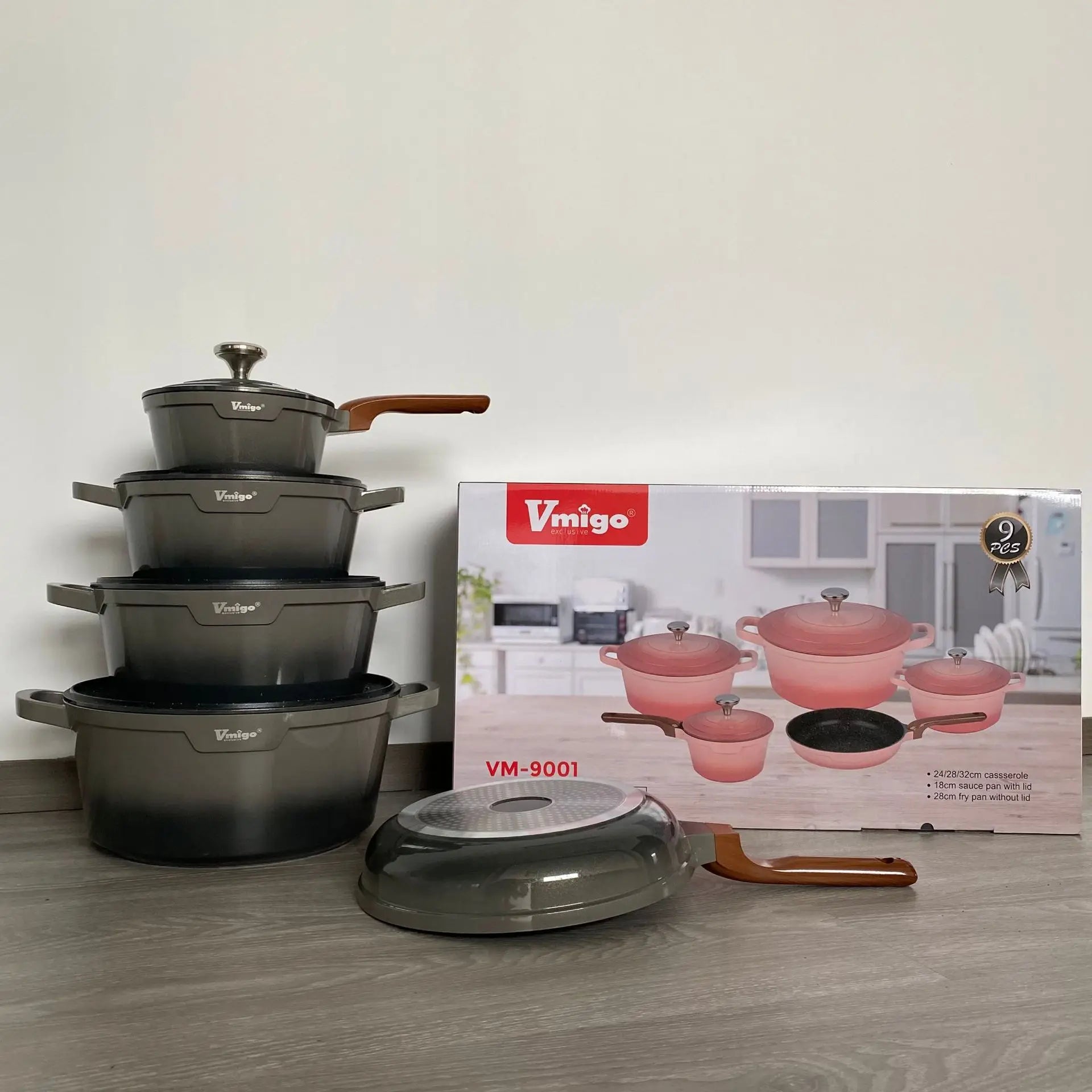 Set di pentole antiaderenti in granito da 10 pezzi di vendita calda in fabbrica Nuovo arrivo Vendita calda Mantieni il cibo caldo Set di pentole antiaderenti