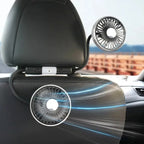 Ventilatore da auto a doppia testa a 3 velocità con clip 360 °   Ventilatore per Auto Girevole con Luce LED, Ventole di Raffreddamento Silenziose, Elettrodomestici per Auto
