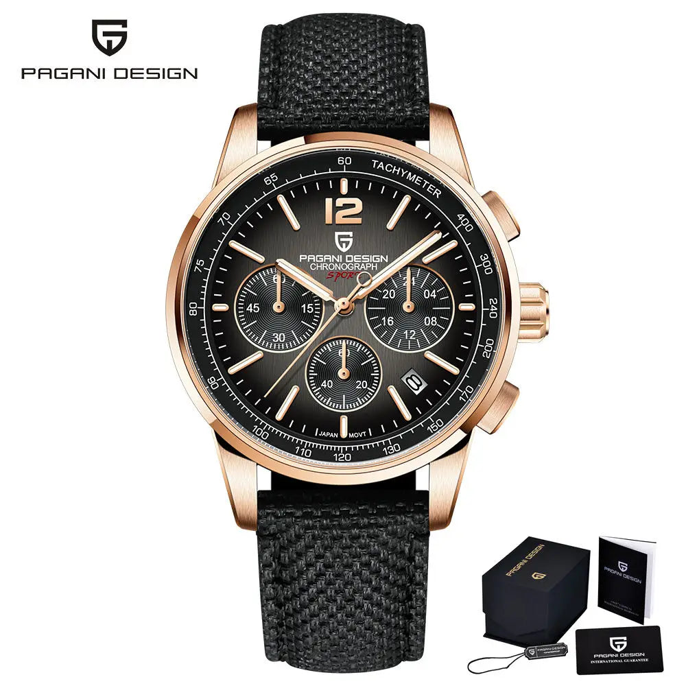 PAGANI DESIGN Orologio da Polso Uomo Quarzo VK63 41mm Vetro Zaffiro 10 Bar