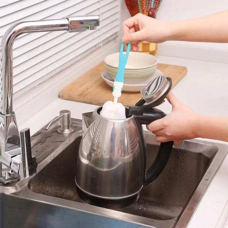 Weiche Schwammtassenbürste Langer Griff Schwammflaschenbürste Schwammreinigungsbürste Wasserflasche Glasbecher Reinigungsgerät
