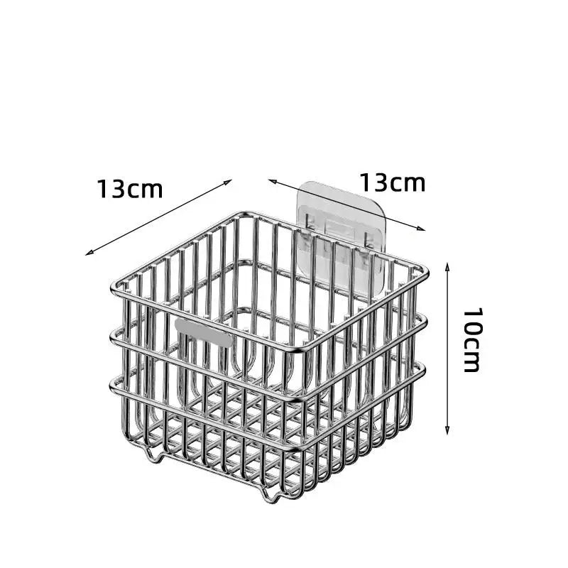 1Pc Cipolla Zenzero Aglio Scaffale Da Cucina Appeso A Parete Condimenti Spezie Verdura Frutta Rack di Stoccaggio Cestino di Scarico A Parete Punch-Free